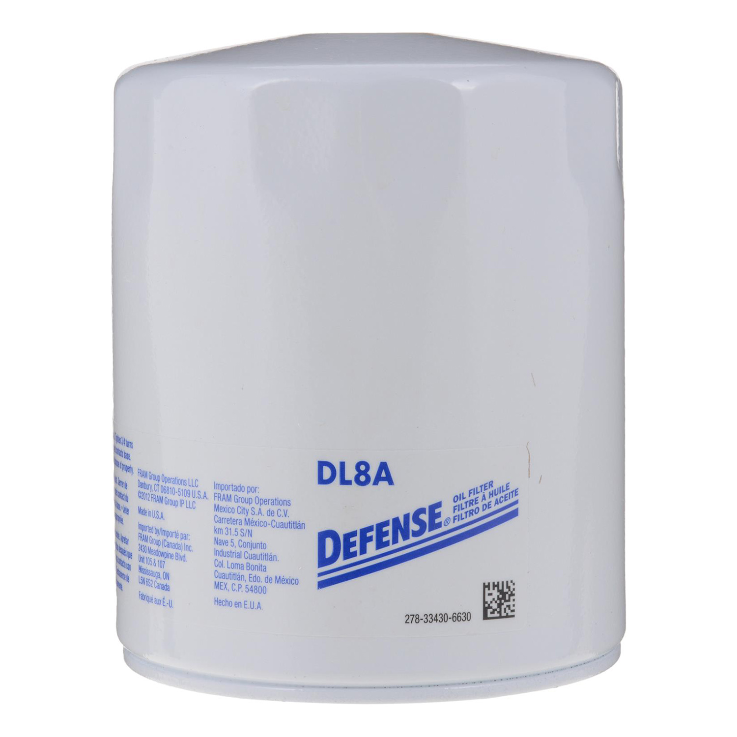 FRM-DL8A _a Fram Defense Oil Filters DL8A - Image 1