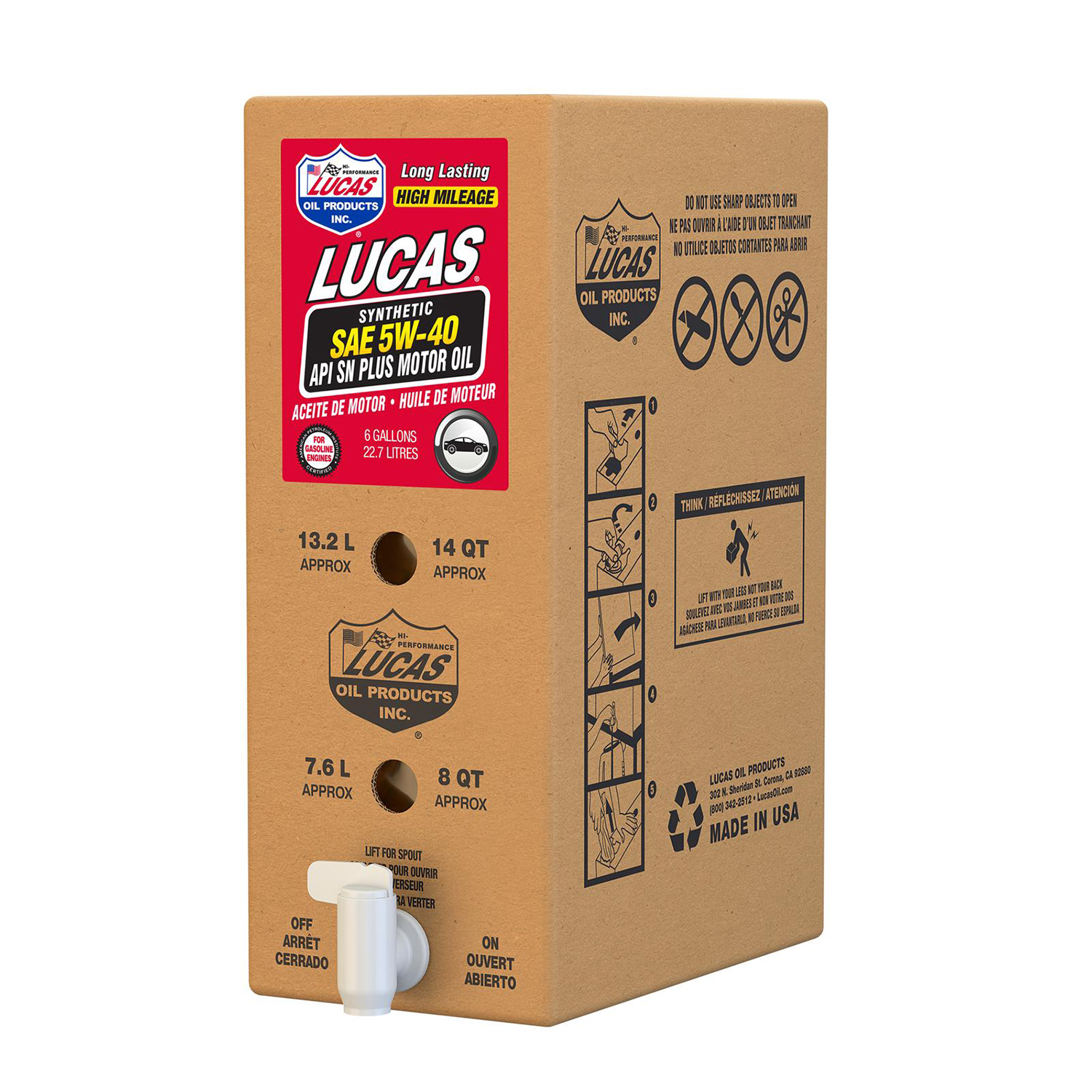 18012 _a 5w40 Lucas High Performance Synthetic Oil 18012 - Image 1