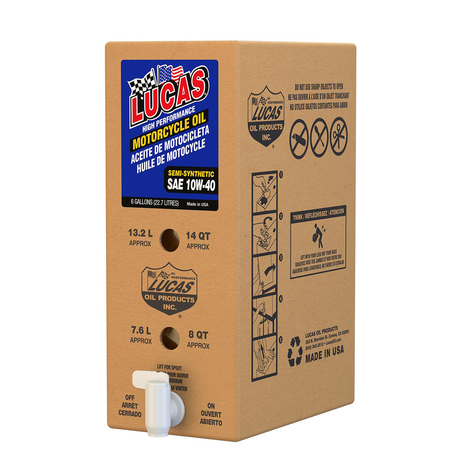 180234 _a 10w40 Lucas High Performance Motorcycle Oil 18034 - Image 1