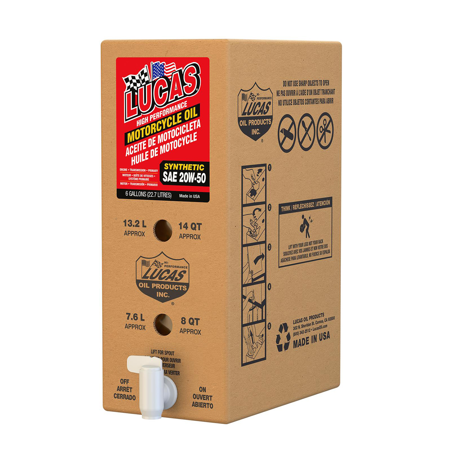 18043 _a 20w50 Lucas High Performance Motorcycle Oil 18043 - Image 1
